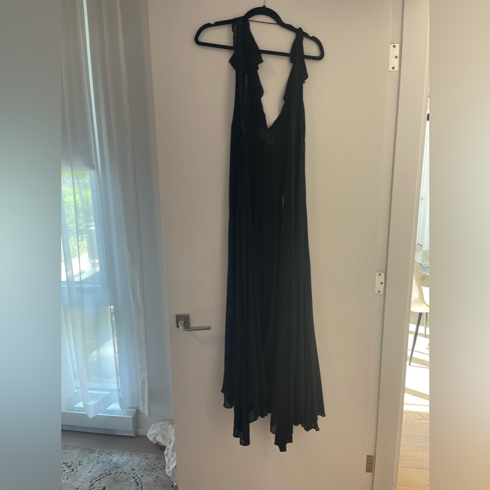 VINTAGE REFORMATION BLACK WRAP AROUND DRESS XS